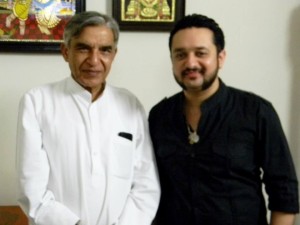 Vedant Sharma With Ex Railway Minister Pawan Kumar Bansal.