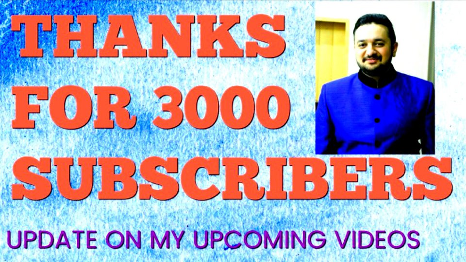 Read more about the article Thanks For 3000 Subscribers | Out Do Yourself | Update About My Upcoming Videos